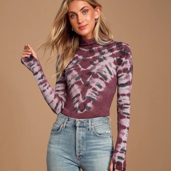 Free People Tops - Free People Psychedelic Turtleneck Top NWT